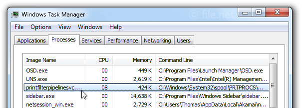 Printfilterpipelinesvc.exe high CPU, slow printing