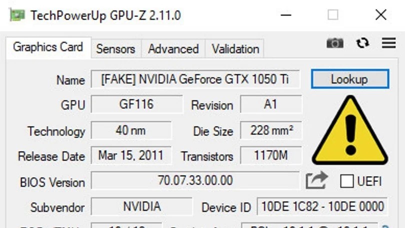 Can GPU-Z detect fake AMD GPU