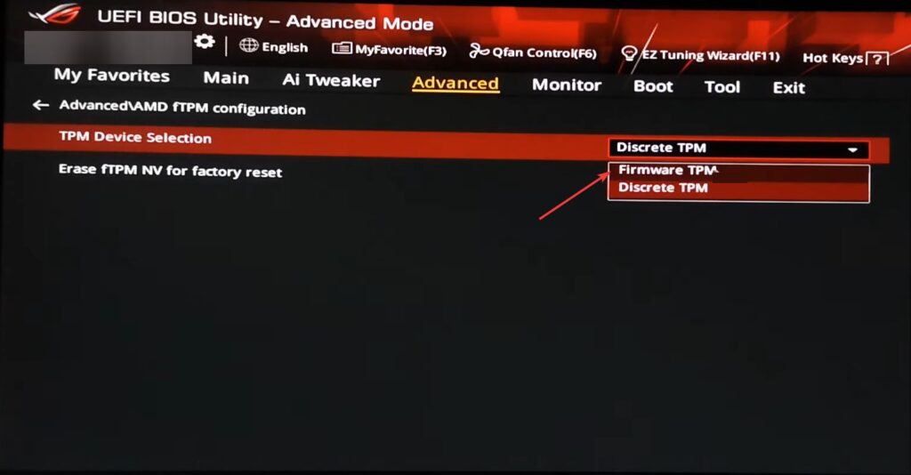 FTPM Reset Prompt Every Time the System Boots