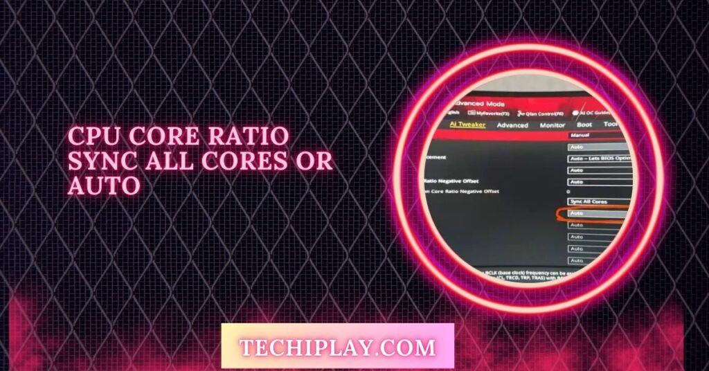 CPU Core Ratio Sync All Cores Or Auto